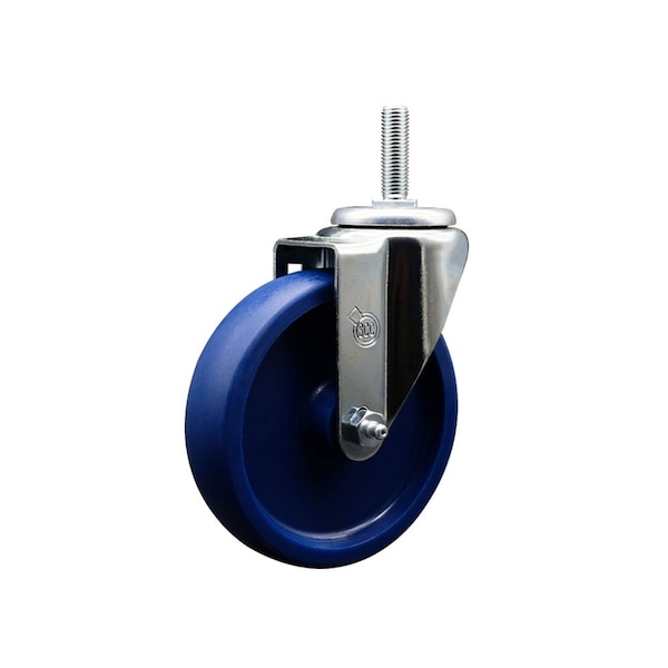 5 Inch Solid Polyurethane Wheel Swivel 58 Inch Threaded Stem Caster Service Caster